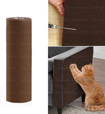 Uplift Treasures Self Adhesive Cat Scratch Sofa Protector brown