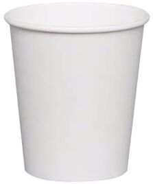 The Handy Homestead White Paper Cups Durable Disposable Paper Cups For Juice, Coffee & Drinks 50pcs