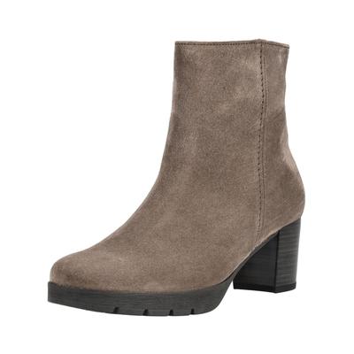 Stiefelette GABOR "Gabor Stiefelette Veloursleder", Damen, Gr. 37, braun, Veloursleder, Schuhe Stiefelette