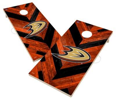 Skip's Garage Anaheim Ducks NHL Cornhole Board Set