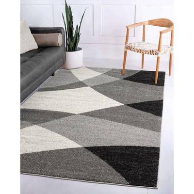 Teppich THE CARPET "Pearl", grau, B:80cm H:11mm L:140cm, Polypropylen, Teppiche, Teppich, moderner dichter Wohnzimmer Teppich Konturenschnitt