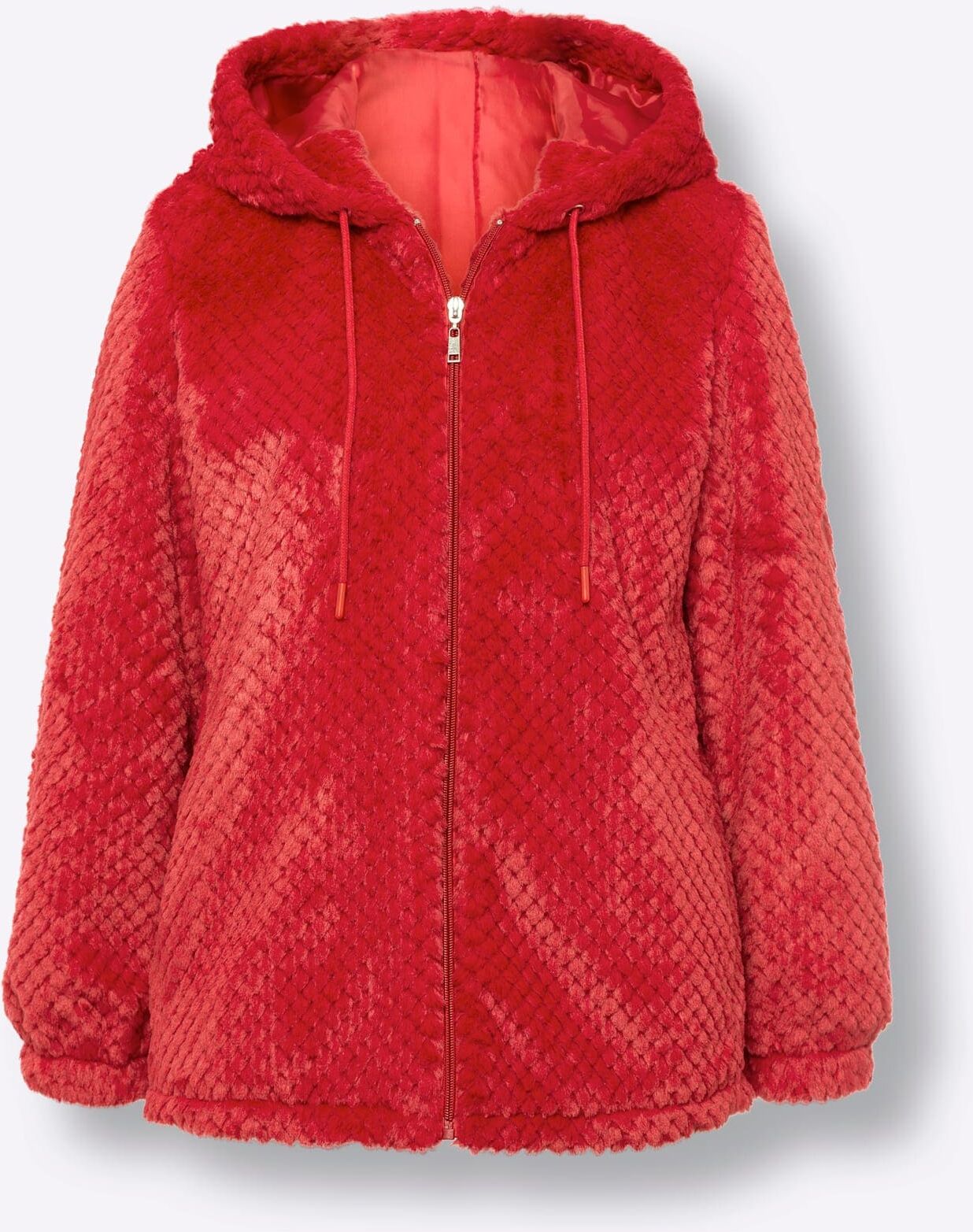 Langjacke CLASSIC BASICS, Damen, Gr. 42, rot, 100% Polyester, unifarben, Jacken Langjacke rot 42