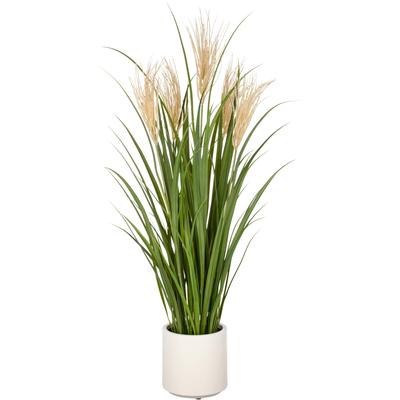 Kunstgras CREATIV GREEN "Grasbusch Schilfrohr", grün, H:125cm, Kunststoff, Kunstpflanzen, im eleganten Topf