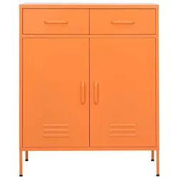 vidaXL Lagerschrank Orange 80x35x101,5 cm Stahl