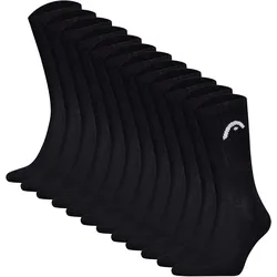 HEAD Unisex Socken, 12er Pack - All Sport Training Crew, Sportsocken, Logo Schwarz / 43-46