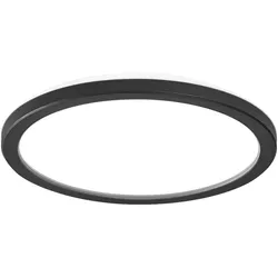 OSRAM Orbis Ultra Slm Backlight Deckenleuchte 23,5cm in Schwarz dimmbar - warmweißes Licht (3000K) + Hintergrundlicht, dreistufige Dimmbarkeit über Wandschalter, ultraflach