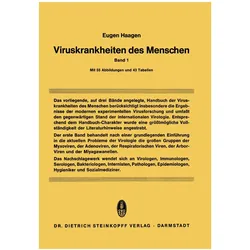 Viruskrankheiten des Menschen, Fachbücher von Eugen Haagen