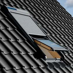 VELUX Solar-Rollladen SSL 0000S Aluminium Dunkelgrau, 78x180 cm (MK12)