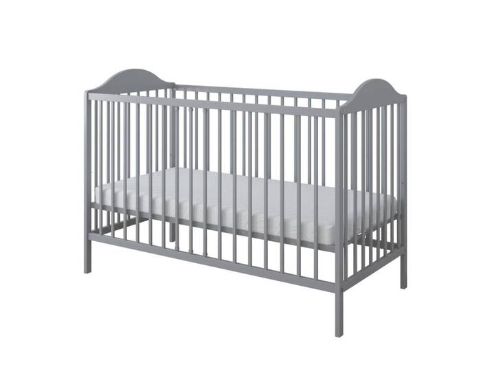 Kids Collective Babybett 60x120 cm in grau, Grau, 60x120 cm, Babymöbel & Kindermöbel, Babyzimmer, Babybetten, Gitterbetten