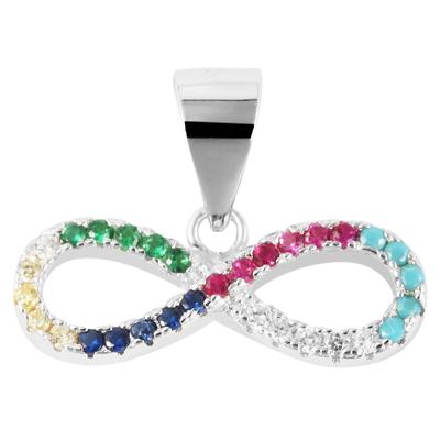 Kettenanhänger ADELIA´S "Damen", bunt (silber), Schmuckanhänger, Damen, Silber 925 (Sterlingsilber), Kettenanhänger, Zum Verschenken – ideal zum einen besonderen Tag