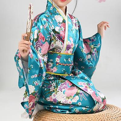 Mädchen Yukata Kleid Kimonoo Japanisch traditionell Maskerade Kinder Kimono Mantel Party