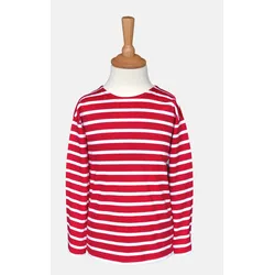 Gestreiftes Shirt - Kinder - rot/weissgestreift