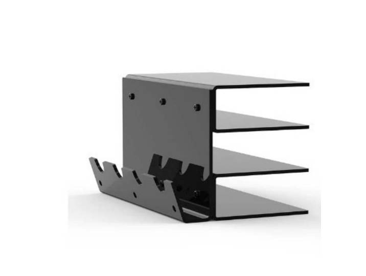 Support de rangement à trois étages en acrylique pour clavier et souris dimensions 267×178×155mm.Noir