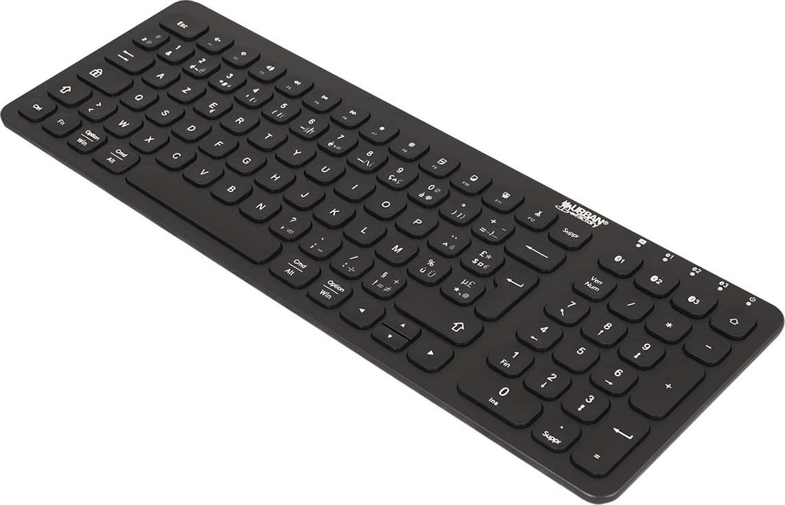 Urban Factory ONLEE Mini Draadloos Bluetooth Toetsenbord AZERTY Zwart