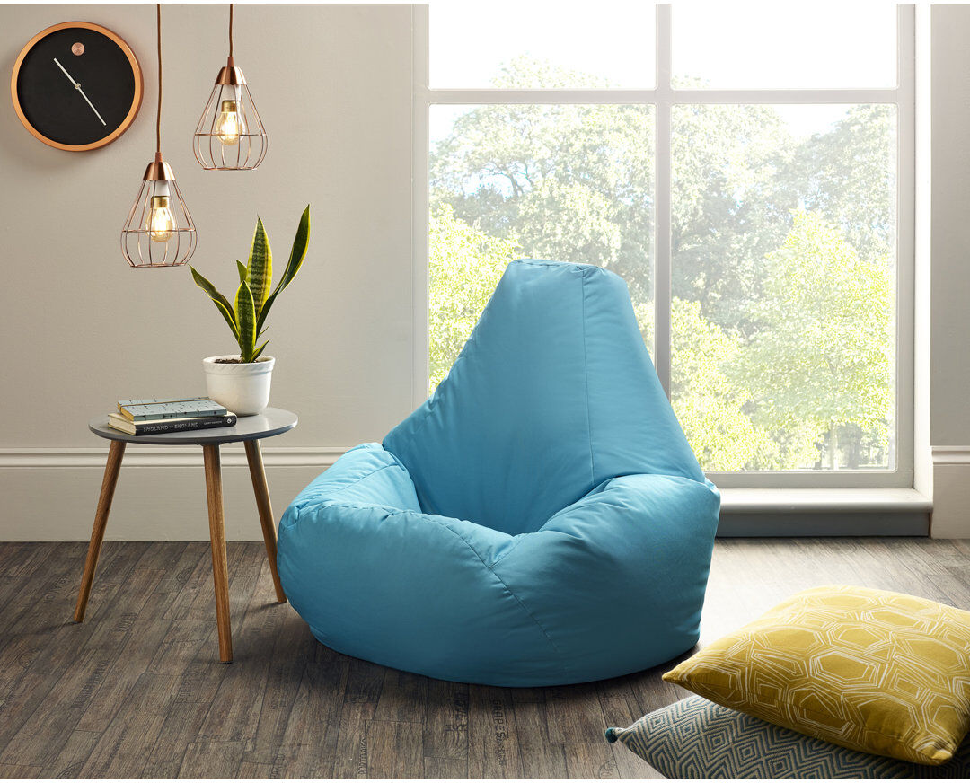Hashtag Home Salcombe Outdoor Friendly Bean Bag Aqua Large