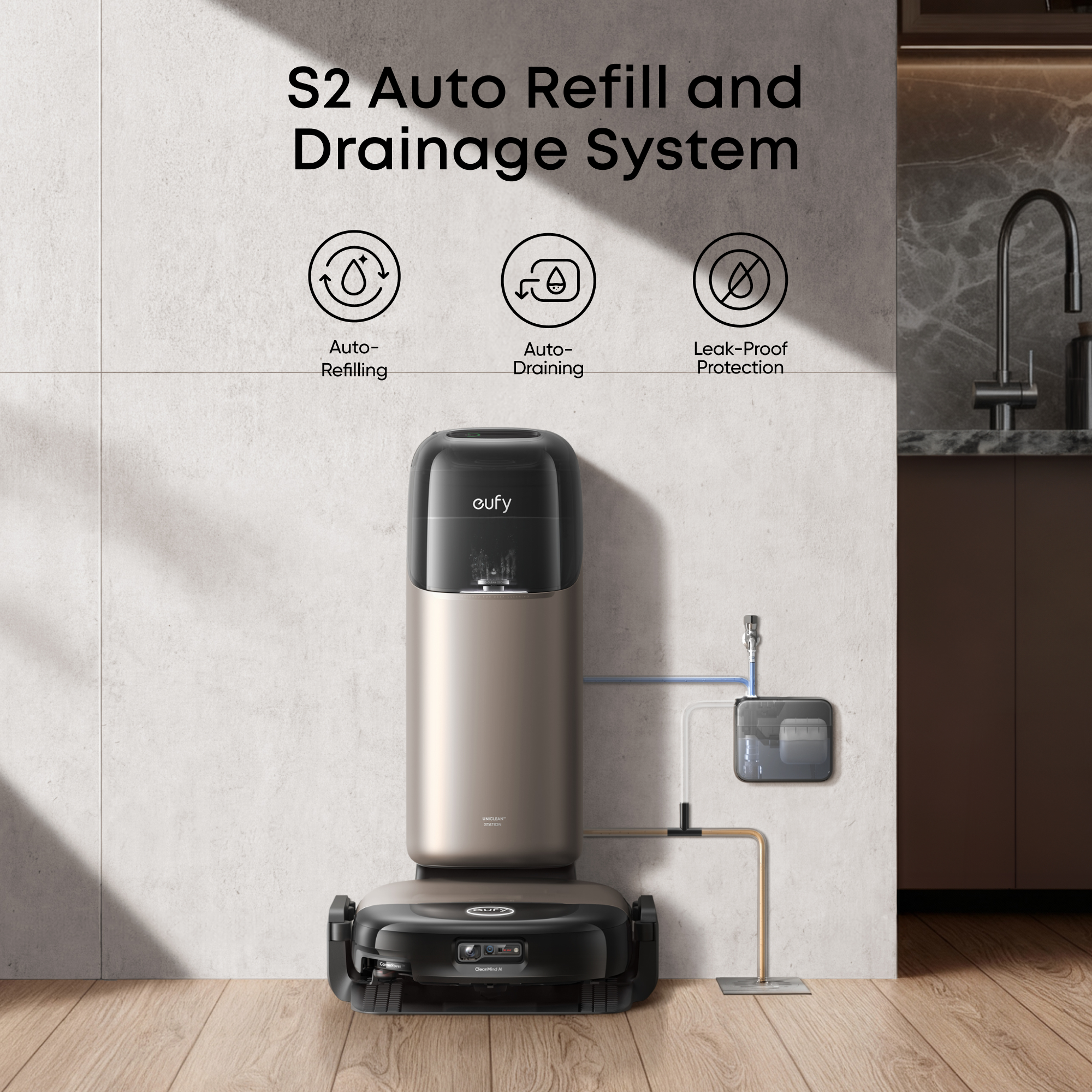eufy S2 Auto Refill and Drainage System