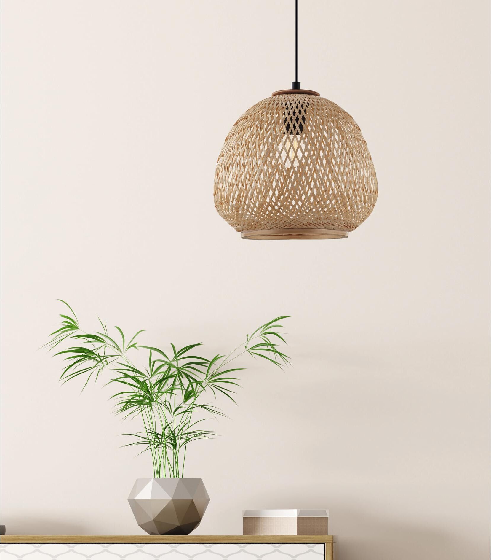 EGLO Pendelleuchte "DEMBLEB", schwarz, Ø 32cm, Leuchten, Pendelleuchte schwarz Ø 32cm