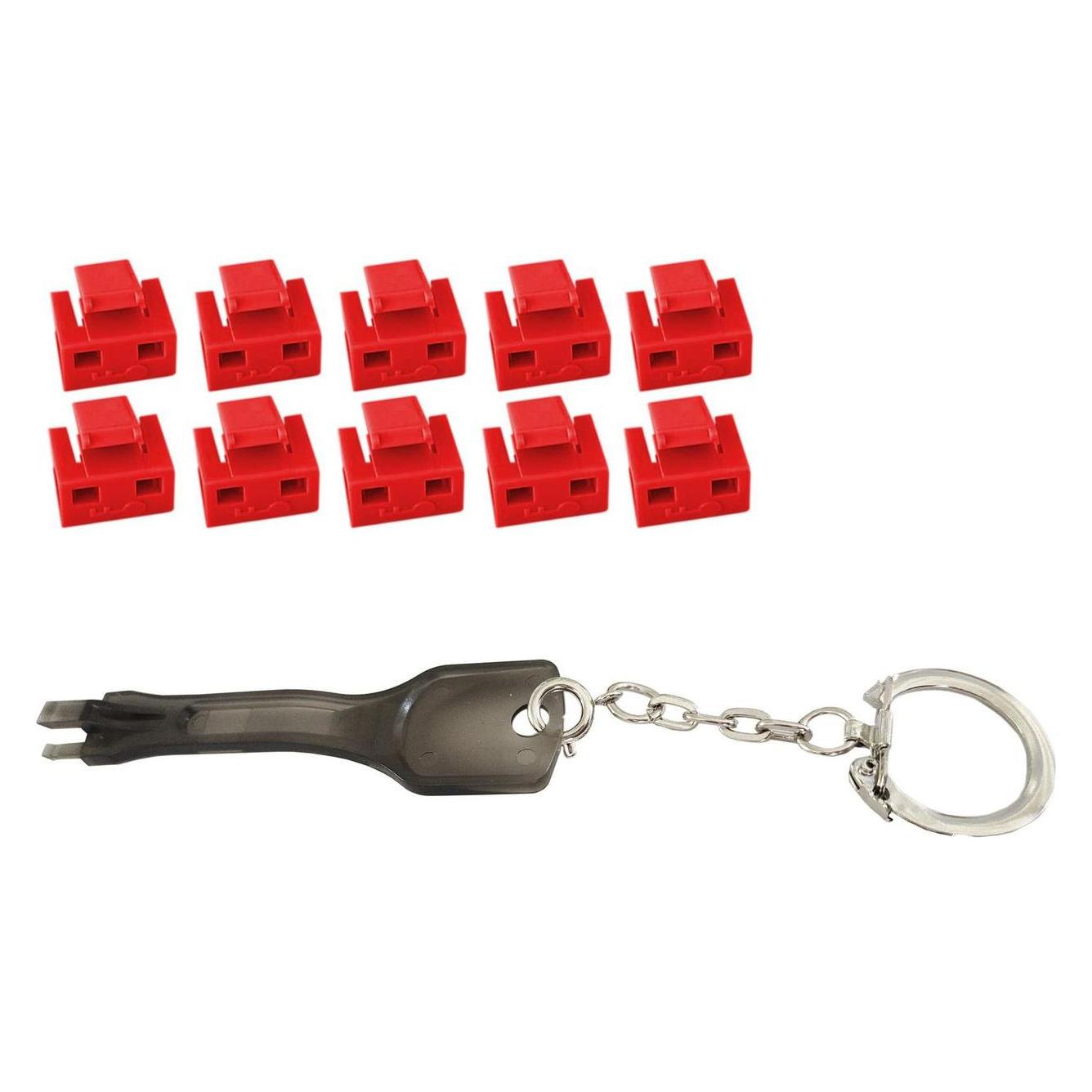 MicroConnect RJ45 Port blockers with key (MC-RJ45PORTBLOCK-R)