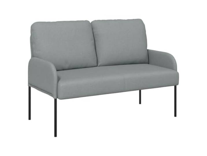 Makastle Sofa Couchs mit Kissen 110cm Hellgrau Sperrholz
