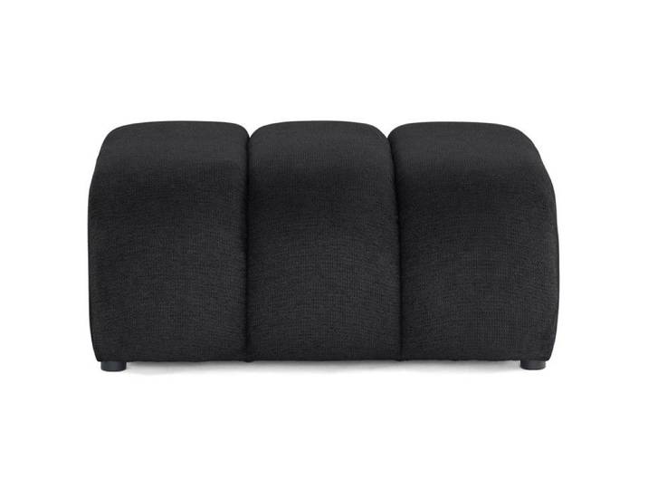 Debbie - pouf en tissu texturé - Noir