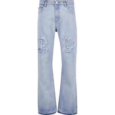 Bequeme Jeans 2Y STUDIOS "2Y Studios Durga Logo Straight Jeans", Herren, Gr. 34, Normalgrößen, blau (lightblau), 100% Baumwolle, unifarben, Jeans