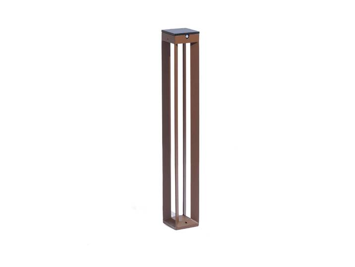 Les Jardins LED-Solarleuchte Borne mit Sensor, 90 cm, corten Borne, dimmbar, braun / rost, Aluminium, Design, Sockelleuchte