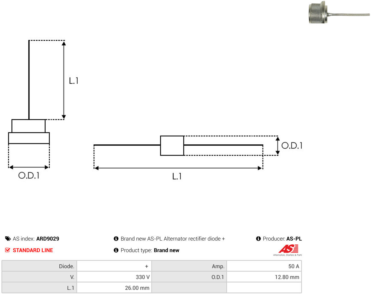 As-Pl Gleichrichter, Generator Ard9029