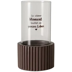 Windlicht MOMENT (BHT 11x19,80x11 cm) - braun - BHT 11x19,80x11 cm