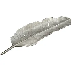 DEKOSCHALE SUBIACO, Aluminium, handgefertigt, Silber, 60 x 18 x 4 cm