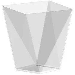 MONOUSO - Mehrweg Fingerfood-Becher aus PS "Diamond" Transparent 100ml (25 Stück)