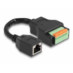 Delock 66065 RJ45 Patchkabel CAT 5e S/UTP 0.15 m Schwarz Geschirmt 1 St.