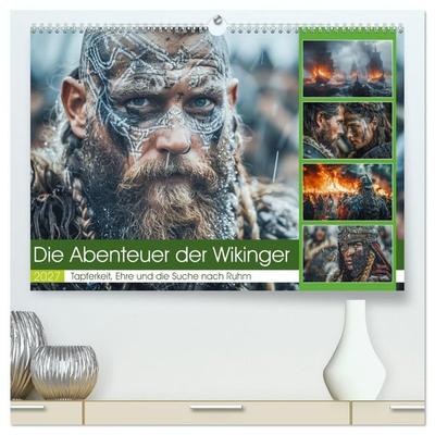 Die Abenteuer der Wikinger (hochwertiger Premium Wandkalender 2027 DIN A2 quer), Kunstdruck in Hochglanz