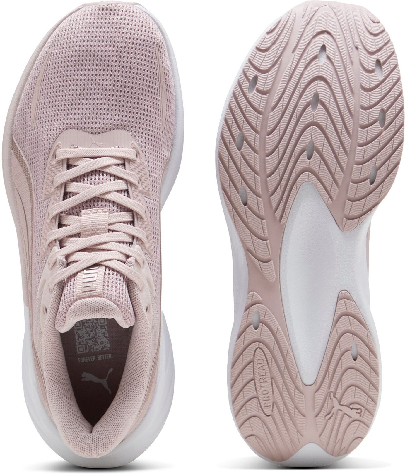 Laufschuh PUMA "POUNCE LITE 2", Gr. 40, rosa (misty pink, puma weiß), Textil, Schuhe Laufschuh