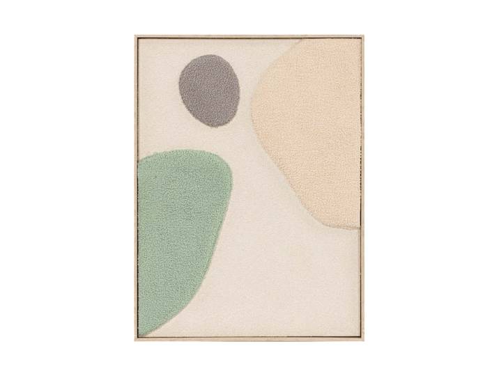 Handgemaltes, gerahmtes Bild „Fluffy Islands Jade“ 60 x 80 cm Multicolor Crea Collection
