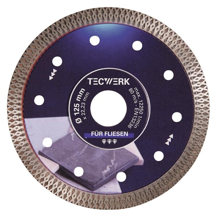 Tecwerk Diamanttrennscheibe FLIESEN PRO X Ø 115 mm Bohrung 22,23 mm Segmenthöhe 10 mm Segmentstärke 1,4 mm (2000865418)