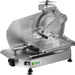 Vertikale Schneidemaschine mit festem Schlitten, Klinge ø 300 mm und Flachscheibenblock. FIMAR. Modell K300