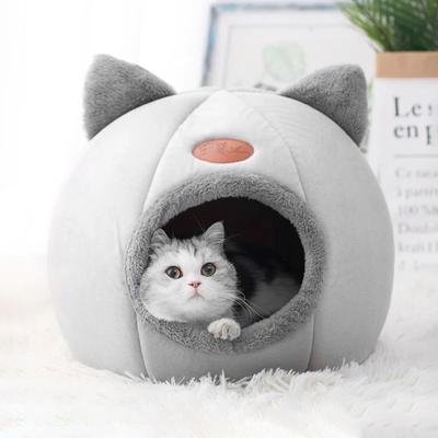 Inspired Living Deep Sleep Cozy Cat Cave Bed For Indoor Cats & Small Dogs a m 33x33x33cm