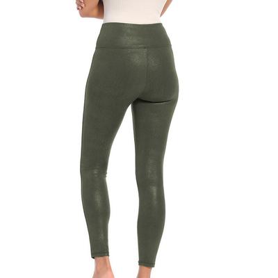 Leggings MAGIC BODYFASHION "Leather Look Legging", Damen, Gr. XXL, N-Gr, grün (matcha), Obermaterial: 62% Polyamid, 38% Elasthan. Futter: 54% Polyamid, 46% Elasthan, schmal lang, Hosen Leggings, hoch tailliertes Design, keine vordere Mittelnaht
