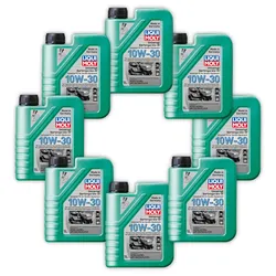 8x Rasenmäheröl LIQUI MOLY 1273 Gartengeräte-Öl 10W-30 Motoröl Rasenmäher Öl 1L