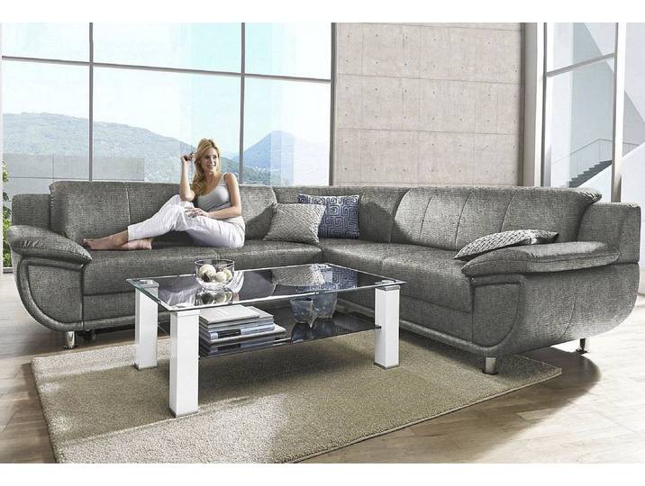 Ecksofa, Microfaser PRIMABELLE, Beige-Braun, 267×247 cm, Schlaffunktion, Modern, TRENDMANUFAKTUR