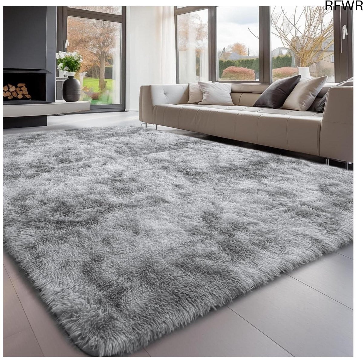RFWR Hoogpolig Tapijt Grijs - 160 x 230 cm