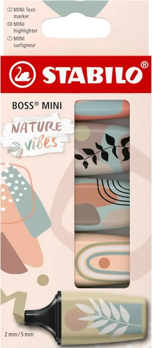 STABILO BOSS MINI Naturevibes - Set mit 5 Farben