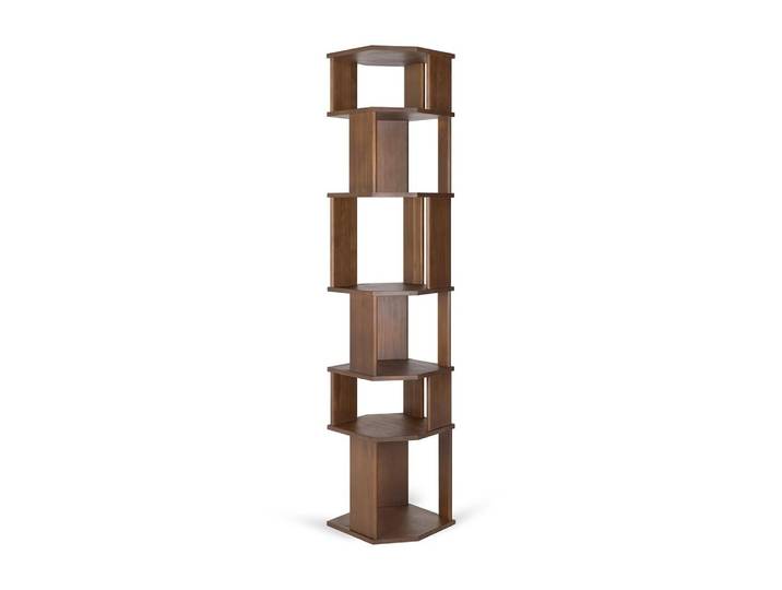 ETHNICRAFT bibliothèque verticale STAIRS (Teck peint marron - bois massif)