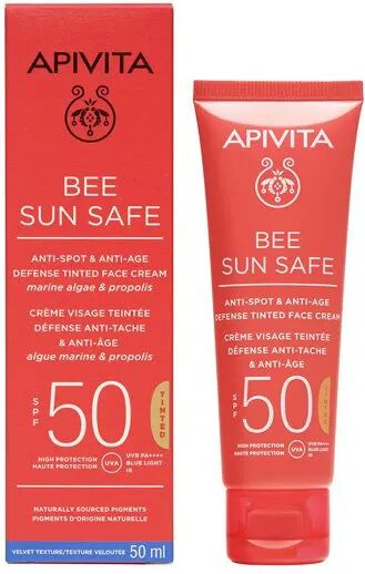 Apivita Bee Sun Safe Crema Antiedad SPF50 Con Color 50ml