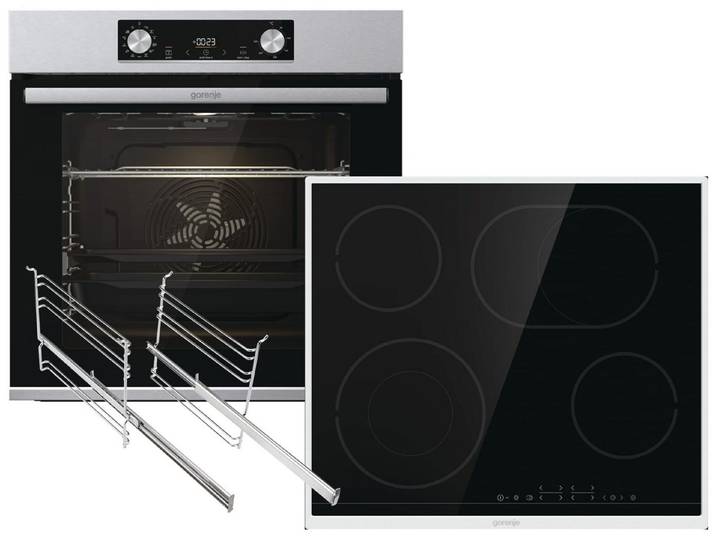 GORENJE Backofen-Set, mit 1-fach kein Auszug vorhanden, Reinigung mit Wasser / Dampf, Timer, TouchControl-Bedienung
