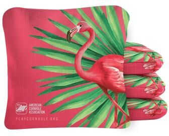 Skip's Garage Flamingo Dual Sided Cornhole Bags