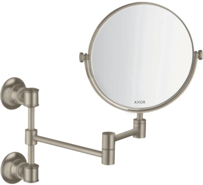 Hansgrohe Axor Montreux Rasierspiegel 42090820 Vergrösserung 1-fach, schwenkbar, neigbar, Wandmontage, brushed nickel
