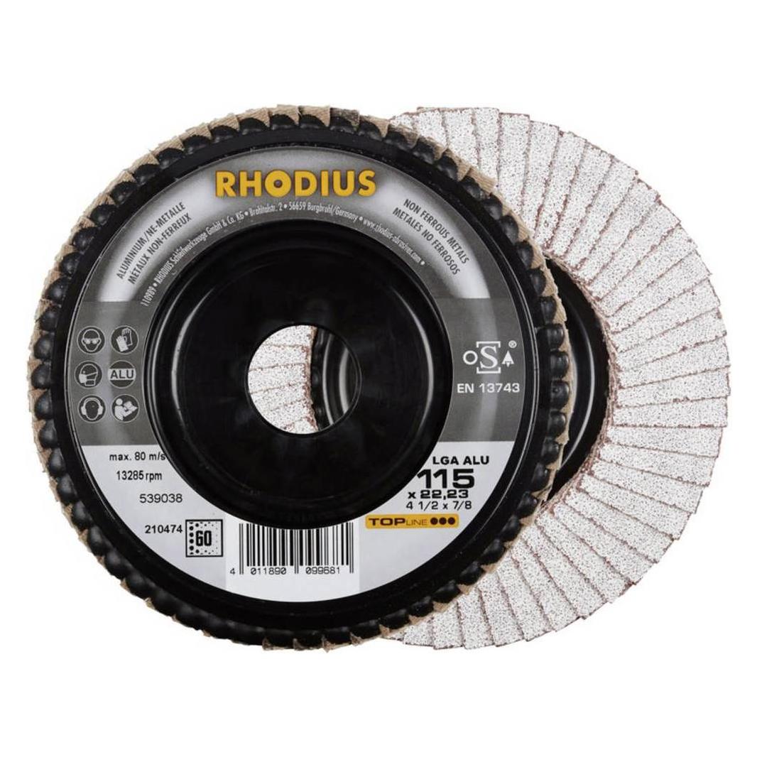 Rhodius LGA ALU Fächerscheibe 115 x 22.23 - P60 (60) (210474)