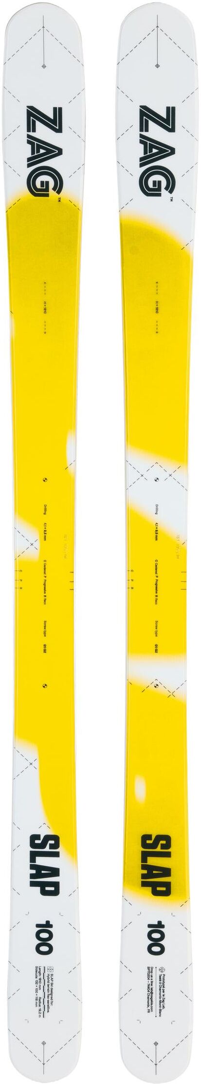 Zag  - Slap 100 Yellow - 166 - Ski