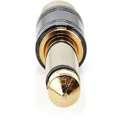 Nedis Mono-Audio-Adapter - 6.35 mm Stecker - Cinch Buchse - Vergoldet - Gerade - Metall - Metall - 1 Stück - Box